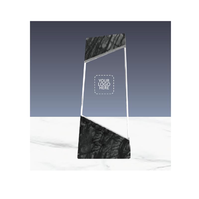 Crystal and Marble Award With Logo